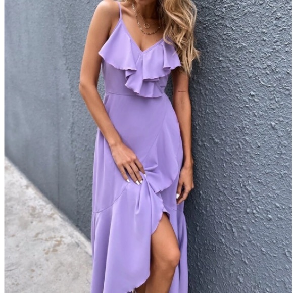 Boho ruffle wrap maxi dress - Picture 4 of 7